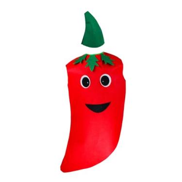 Imagem de kowaku Fantasia infantil de vegetais para o Halloween, roupa temática de comida para cosplay em festas, Pimenta