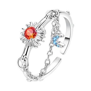 Imagem de Anel De Prata Esterlina 925 Feminino Com Design De Vaga-lume E Rosa Va