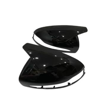 Imagem de Capa de espelho retrovisor lateral do carro de fibra de carbono compatível com benz w205 w213 x253 ce glc gla glb classe(Bright black)