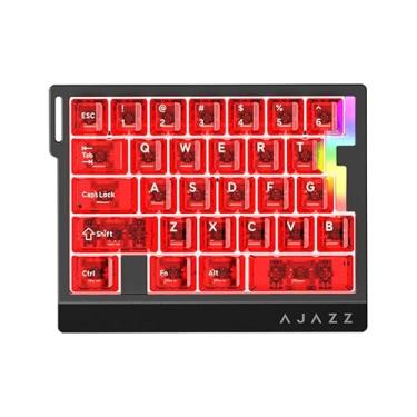 Imagem de A.JAZZ AK029 Teclado para jogos RGB com uma mão com fio, layout de 29 teclas com interruptor magnético de 8 kHz, teclado mecânico personalizado HotSwap, acionamento ajustável, teclado de vedação de