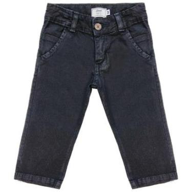 Imagem de Calça Infantil Look Jeans Sarja Chino Collor - PRETO - P-Masculino