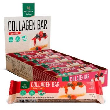 Imagem de Barra de Proteína Collagen Bar Nutrify 50g, Cheesecake de Frutas Verme