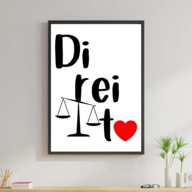 Imagem de Quadro Decorativo Profissões Direito 45x34cm