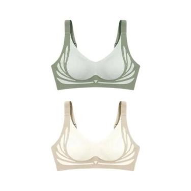 Imagem de Conjunto De Sutiã Sem Costura Com Efeito Push up Para Mulheres, Asas D