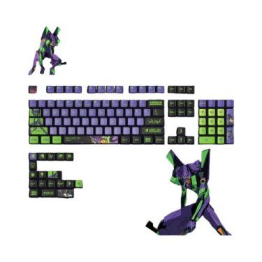 Imagem de Tecla Lateral Transparente PBT De Quatro Lados Para Anime Evangelion, 