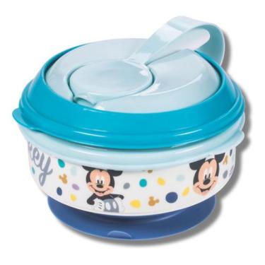 Imagem de Pote papinha Minnei Mickey sopa c/ amassador ventosa para bebe introdu