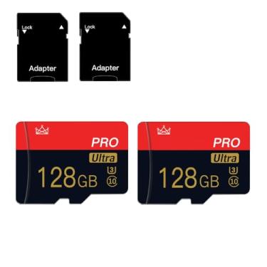 Imagem de ZHSWEN Cartão Micro SD Classe 10 de 128 GB com adaptador, alta velocidade, pacote com 2 para smartphones/tablet/câmera de ação