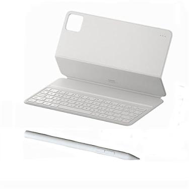 Imagem de Caneta Stylus original Mi Pad 6 e teclado Mi Pad 6, caneta Bluetooth e teclado magnético para Xiaomi Mi Pad 6 Pro/Mi Pad 6 (caneta Stylus com teclado branco normal)
