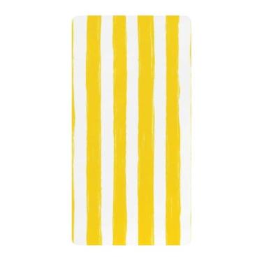 Imagem de Blueangle Lençol de berço padrão para berço infantil - Lençóis de algodão macio e respirável com listras amarelas (153)