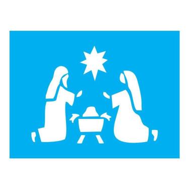 Imagem de Stencil Tamako Menino Jesus - 15X20Cm - Ref A3256