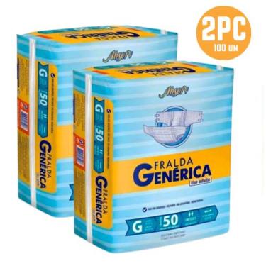 Imagem de Fralda Descartavel Geriatrica Adulto Generica G com 100unidades - Abso