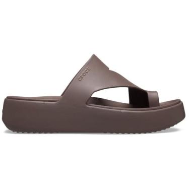 Imagem de Crocs Sandália feminina com plataforma Getaway Toe Loop, truffle, 42/43 EU