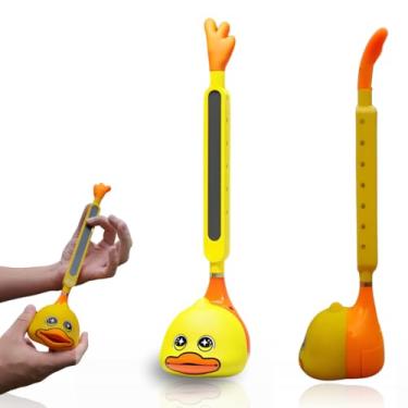 Imagem de Pato Sintetizador Musical Japonês Eletrônico Instrumento Musical Portátil Infantil Criativo Fácil Tocar Amarelo Música Brinquedo Spring Kids Pato Instrumento musical digital