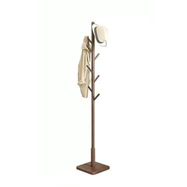 Imagem de Cabideiro Independente Cabideiro Quarto Chão Madeira Cabide Interior Tipo Haste Pendurado Cabide de Roupas Quarto Simples Arara de Roupas / Natural/40 * 174 cm