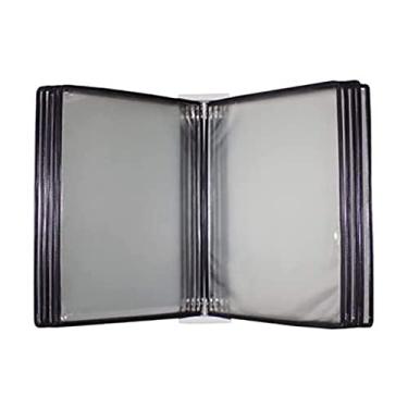 Imagem de Rack de exibição de catálogo de montagem na parede – 10 painéis de dupla face, sistema de referência de mesa, fichário para uso em parede e mesa, 33 x 23 x 10 cm, perfeito para organizar e exibir