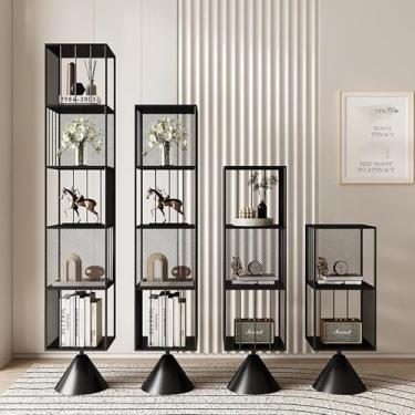 Imagem de Estante multiuso com economia de espaço, exibição de livros ideal para casa ou escritório, estante de canto multiuso, estante invisível de metal ideal, suporte de armazenamento multiuso para espaços