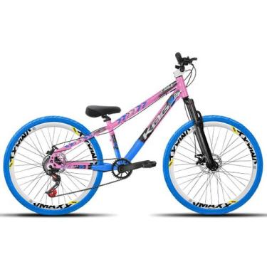Imagem de Bicicleta aro 26 KOG Freeride, Rosa, Azul 1