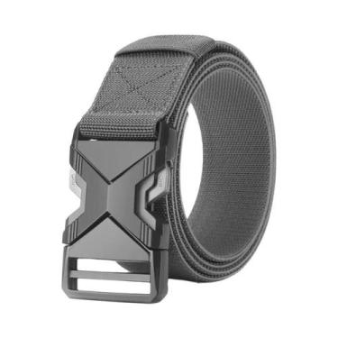 Imagem de Cinto De Lona Masculino Com Fivela Automática, Estiloso Para Calças Ca