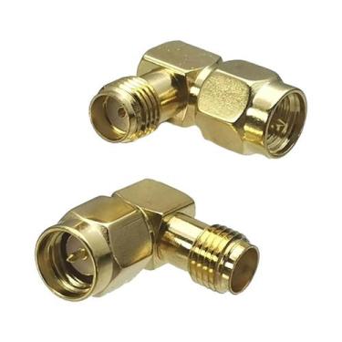 Imagem de Adaptador Conector SMA Para UHF, Latão, RF Coaxial, Macho Para Fêmea, 