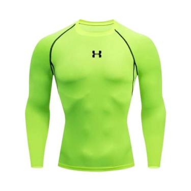 Imagem de Camiseta De Compressão Masculina De Manga Longa Para Corrida, Academia