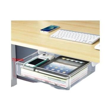 Imagem de Gaveta Plástica Adesiva Para Embaixo Da Mesa, Organizador De Papelaria