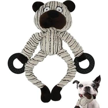 Imagem de Kit 1, 2 ou 3 Brinquedos Pet de Pelúcia com Mordedor Resistente – Brinquedo para Cachorro e Gato Pequeno e Médio Porte(1-Ursinho)