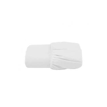 Imagem de Lençol Branco Casal KING 300 Fios Percal Avulso Elastico 1un