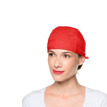 Imagem de Bandana Vermelha Chef de Cozinha Touca Unissex Ajustavel 1un