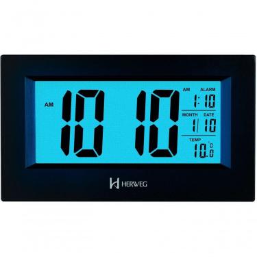 Imagem de Relógio Despertador Digital Luz Noturna Preto Herweg 2972 Preto