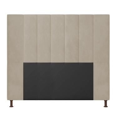 Imagem de Cabeceira Cama Box Casal 140cm Suede Bege
