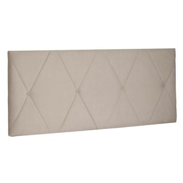 Imagem de Cabeceira Painel Estofada Cama Box Casal 140cm Suede Bege