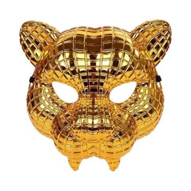 Imagem de Máscara Animal Leopardo Dourado, Fontes De Festa De Halloween, Festa D