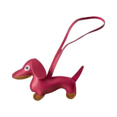 Imagem de Chaveiro De Cachorrinho Fofo, Acessório Clássico De Moda Em Couro PU, 