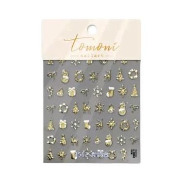 Imagem de Adesivos De Unha De Natal Com Floco De Neve Rosa, Decalques De Unha 5D