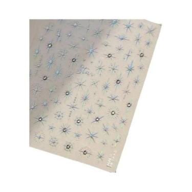 Imagem de Adesivos De Unha De Natal Com Floco De Neve Rosa, Decalques De Unha 5D