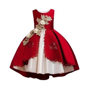 Imagem de Vestido Floral Para Meninas, Elegante Para Casamentos E Festas De Nata