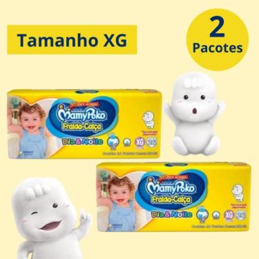 Imagem de Fralda Calça Mamypoko Dia e Noite Amarelo 2 Pacotes Tamanho XG Com 26 