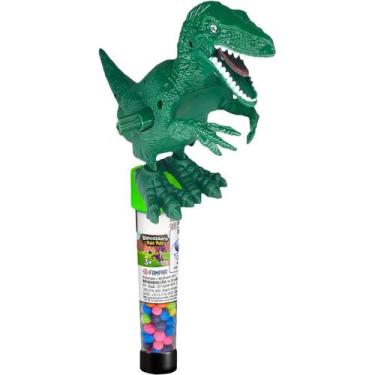 Imagem de Brinquedo Dinossauro Pula Pula com Balinhas - Unidade - Fampar, Verde