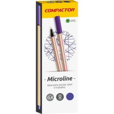 Imagem de Caneta Ponta Porosa Microline 0,4mm Violeta 12un Compactor