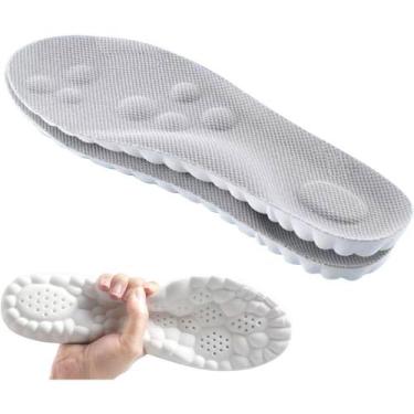 Imagem de Palmilha esportiva ortopédica  cinza, conforto e absorção de impacto p