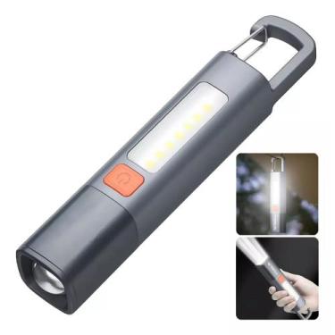 Imagem de Lanterna recarregável com mosquetao - bazar do saara