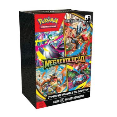Imagem de Pokémon TCG - Combo De Booster - 18 booster - Mega Evolução - Copag - 
