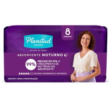 Imagem de Absorvente plenitud femme noturno c/ 8, 8 Unidades