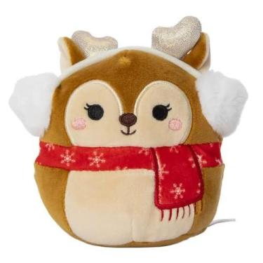 Imagem de Pelúcia Squishmallows Darla Rena 10 cm Brinquedo de Natal