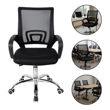 Imagem de Cadeira Escritorio Ergonomica Giratoria Altura Ajustavel Confortavel E