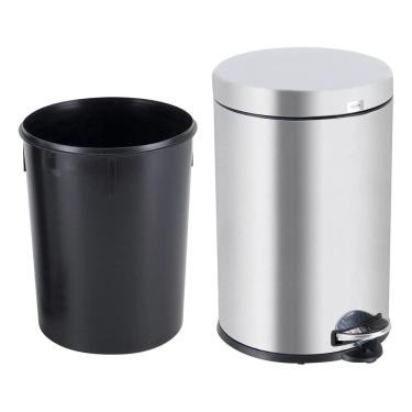 Imagem de Lixeira Cozinha 20l Prata Inox 46x29x29cm Pedal