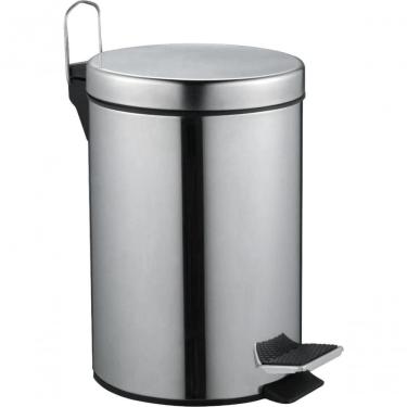 Imagem de Lixeira Redonda 5 Litros Inox Cinza Vonder