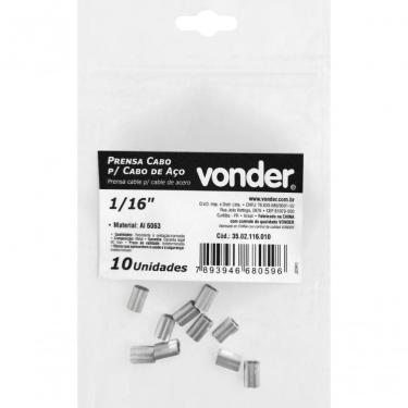 Imagem de Prensa Cabo P/ Cabos De Aço De 1/16'' 10pçs