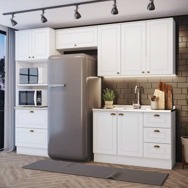 Imagem de Cozinha Compacta 4 Peças Com Paneleiro Torre Quente Branco