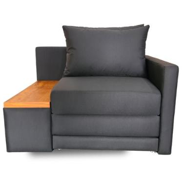 Imagem de Poltrona Cama Solteiro com Tampo Lateral Esquerdo Tecido Acquablock 10